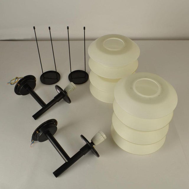 Large Wall Lights in Opaline Glass from Raak, 1960s, Set of 2 For Sale - Image 12 of 13