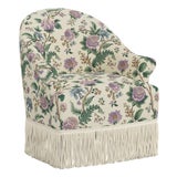 Josephine Fringe Chair in Lilac Tree of Life Floral For Sale