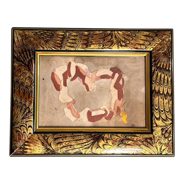 1950’s Original Abstract Expressionist Watercolor Painting For Sale