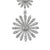 Modern 18k White Gold 13.00ctw Round Cut Diamond Sunburst Double Eschle Dangle Earrings, Pair For Sale - Image 3 of 8