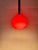 Wood 1950s Tapio Wirkkala Teak Hanging Lamp With Vistosi Modern Red Glass Shade For Sale - Image 7 of 12