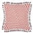 Cubi Rosso in Shot Cotton Cushion With Fringes For Sale