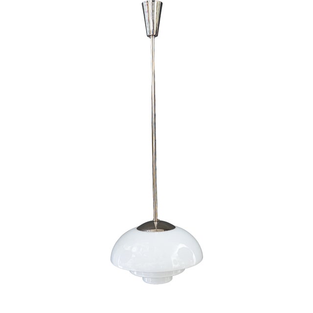 Bauhaus Nickel Pendant, Germany, 1930s For Sale