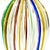 1990's Murano Attributed Glass Canne Striped Vase in the Manner of Fabiano Zanchi For Sale - Image 9 of 12