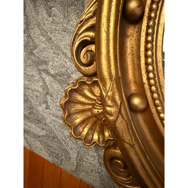 Glass Large Vintage Federal Eagle Mirror With 13 Colony Balls, 25" X 33" For Sale - Image 7 of 7