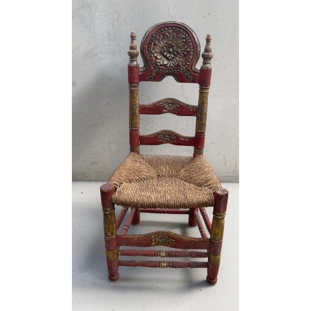 Polychrome Dining Chairs, 1950s, Set of 6, in Very Good conditions. Designed before 1890