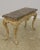French French Style Paint Decorated Base Marble Top Console Table For Sale - Image 3 of 12