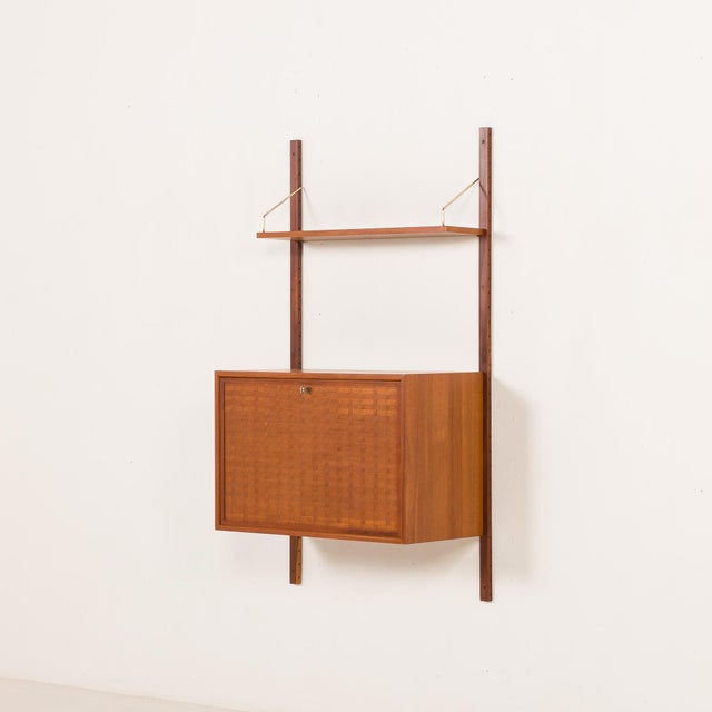 Teak Wall Unit with Secretaire by Poul Cadovius for Cado, 1960s For Sale - Image 6 of 18