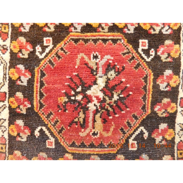 Vintage hand knotted Afghan mat. Great piece for your entryway, kitchen or bathroom.