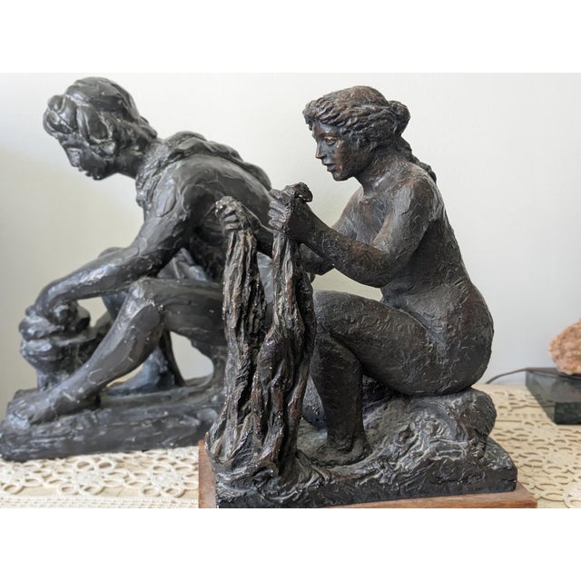 Pair of Renoir's Famed "Fire" and Water" Figures; Vintage Copies, by Austin Productions For Sale - Image 12 of 12