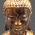 Asian Terra-Cotta Pottery Painted Decorative Buddha Head Bust 13'' High For Sale - Image 3 of 9