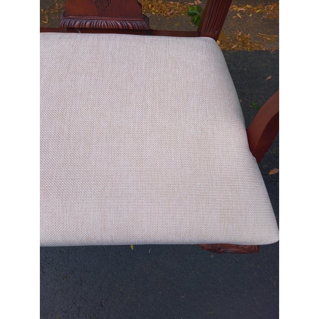 1990s Hickory Chair Attributed Mount Vernon Settee - Newly Upholstered For Sale - Image 4 of 6