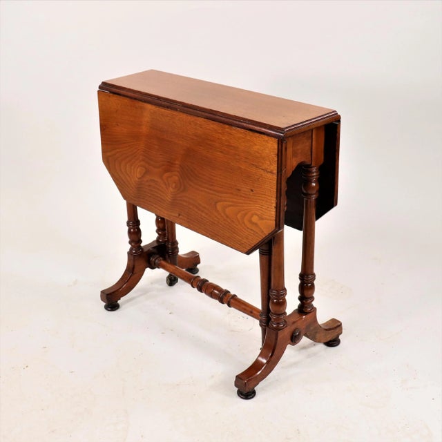 Late 19th Century Circa 1890 English William and Mary Style Walnut Sutherland Table For Sale - Image 5 of 13