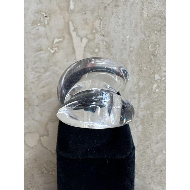 Mid-Century Modern Vintage Abstract Lucite Ring For Sale - Image 3 of 12