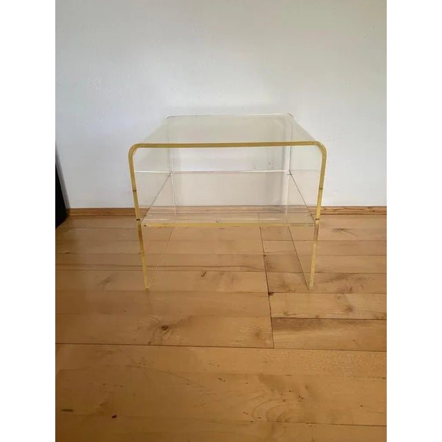 Acrylic Glass Auxiliary Table, 1970s For Sale - Image 10 of 10