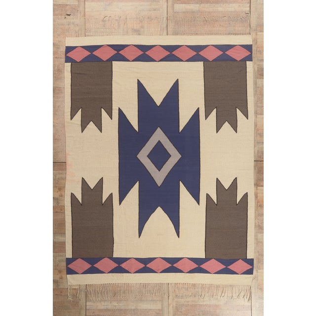 Vintage Indian Dhurrie Rug, 09'02 X 12'01 For Sale - Image 10 of 10