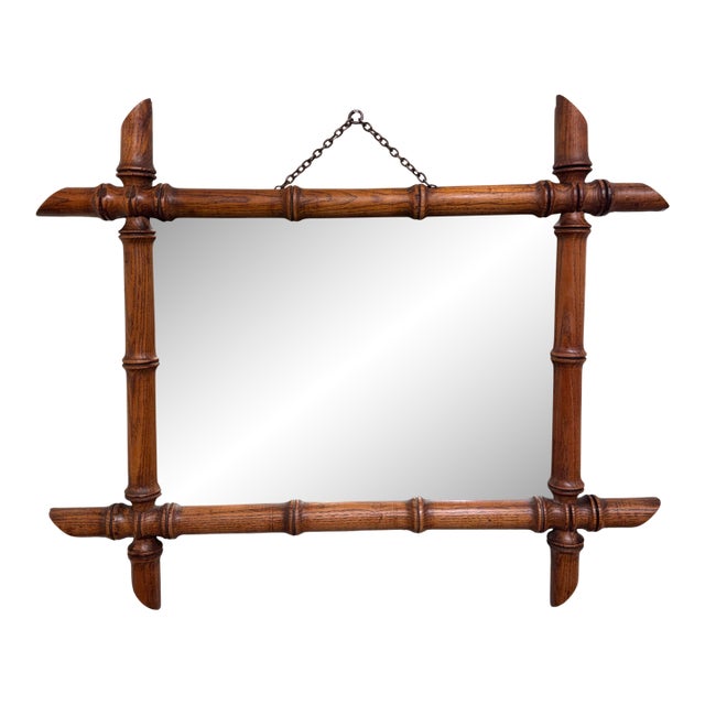 19th Century Faux Bamboo Mirror For Sale