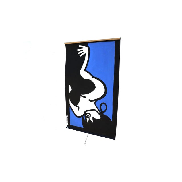 Pop Art 1980's Pop Art on a Roller Shade For Sale - Image 3 of 9