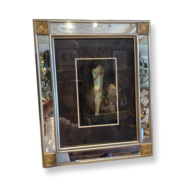 Figurative Vintage Framed Botanical Watercolors Signed by Marie Frederique.- A Pair For Sale - Image 3 of 4