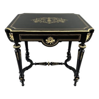 19th Century Napoleon III Drop-Leaf Coffee Table For Sale