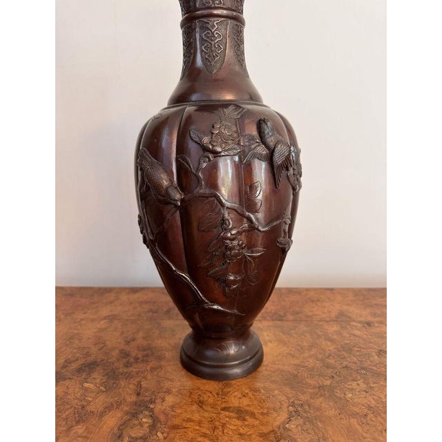 1900 - 1909 Large Antique Japanese Bronze Vase, 1900 For Sale - Image 5 of 7