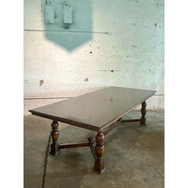 Vintage Boho Alfonso Marina Monumental Turned Wood Dining Table For Sale - Image 10 of 12