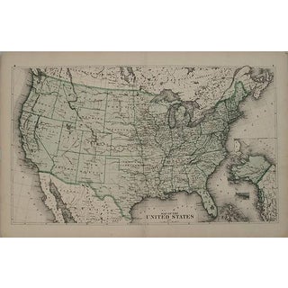 1874 Beers Map of the United States For Sale