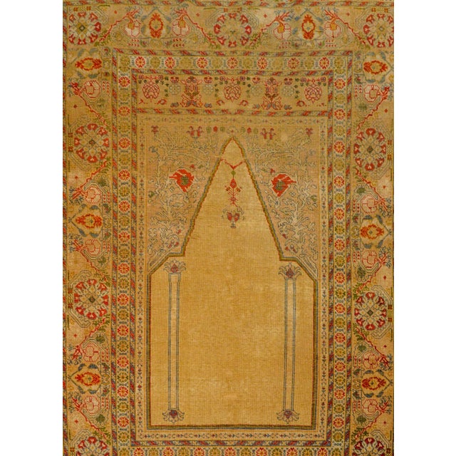 Early 20th Century Turkish Silk Prayer Rug Chairish