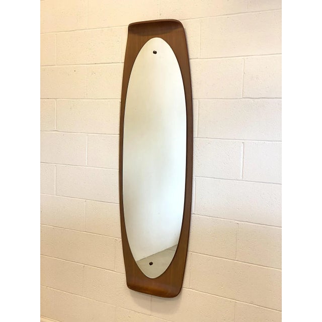 Wood Mirror in Curved Plywood, 1960s For Sale - Image 7 of 10