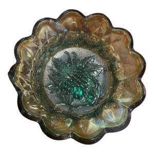 Heavy Grape Green Bowl Glass by Imperial Glass