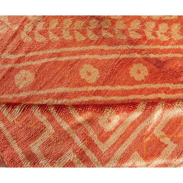 Textile Antique Turkish Oushak Rug For Sale - Image 7 of 8
