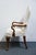 Late 20th Century High End Vintage Solid Cherry Traditional Georgian White Upholstered High Back Dining Arm Chair For Sale - Image 5 of 9
