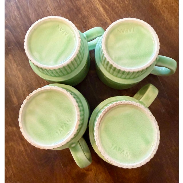 Mid 20th Century Jadeite Green Style Stacking Mugs For Sale - Image 5 of 12