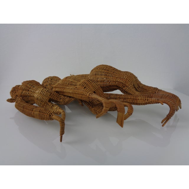 1960s French Handmade Wicker Monkeys, 1960s, Set of 3 For Sale - Image 5 of 18