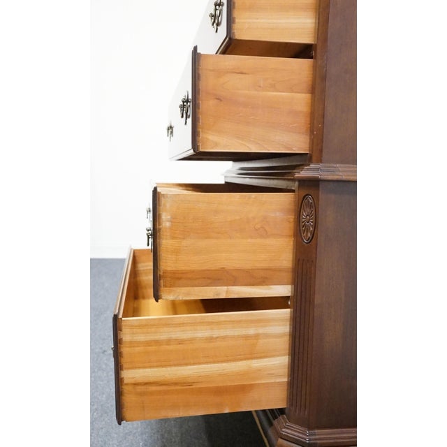 Ethan Allen Georgian Court Collection Solid Cherry Traditional Style 39" Chest on Chest 11-5225 For Sale In Kansas City - Image 6 of 12