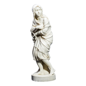 Impressive Copeland Spode Porcelain Antique Parianware Statue Sculpture of Woman Storm Home Decor