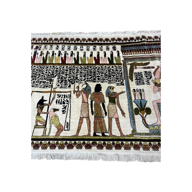Handmade Silk Egyption Tapestry Area Rug High Quality For Sale - Image 10 of 12