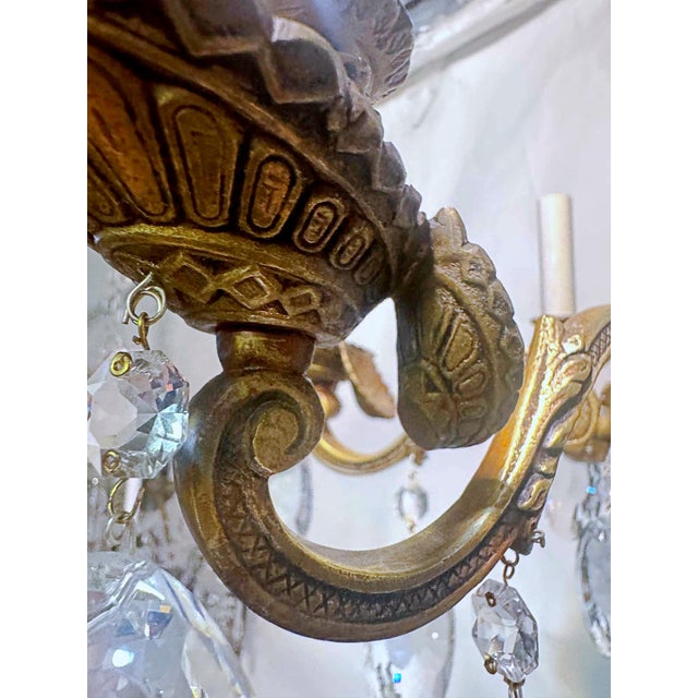 1920s Classic Brass Spanish Style Chandelier For Sale - Image 9 of 11