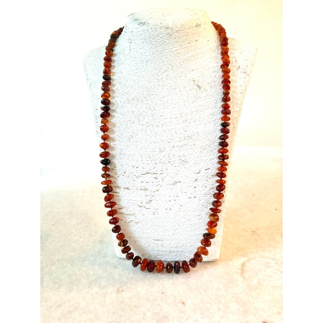 Gorgeous vintage Baltic Amber handknotted beaded necklace.