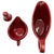 Mid-Century Modern 1950s Mid-Century Modern Burgundy "La Linda" Gravy Boat, Creamer, Salt Shaker Set by Bauer For Sale - Image 3 of 11