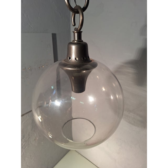 Azucena Boccia LS10 Pendant Lamp with Small Clear Glass Sphere by Luigi Caccia Dominioni for Azucena, 1970s For Sale - Image 4 of 7