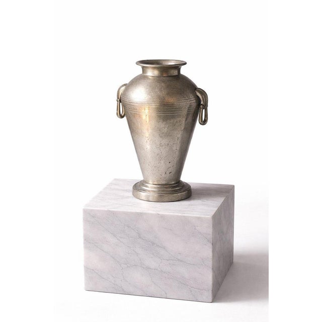 Art Deco Swedish Pewter Vase by Guldsmedsaktiebolaget GAB, 1938 For Sale - Image 4 of 9