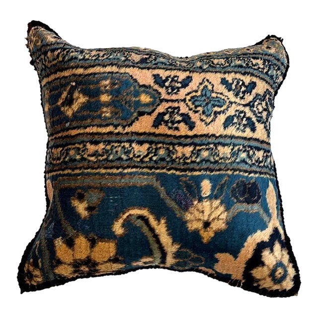 Pillow W/Antique Persian Rug Fragment, For Sale