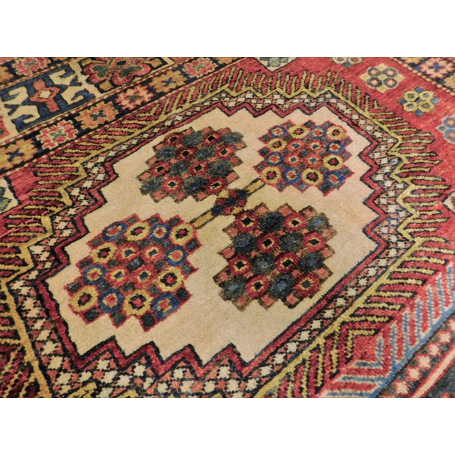 2000 - 2009 Vintage Hand Knotted Vegetable Dye Royal Choi Afghan Area Rug. 5'2"x 6'4" For Sale - Image 5 of 15