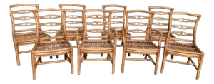 Vintage McGuire Bamboo Chairs Set of 8