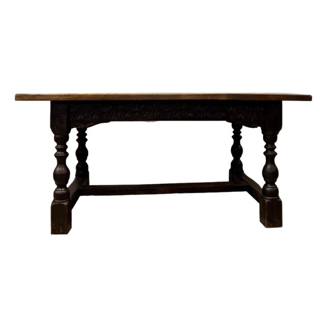 19th Century English Oak Table For Sale