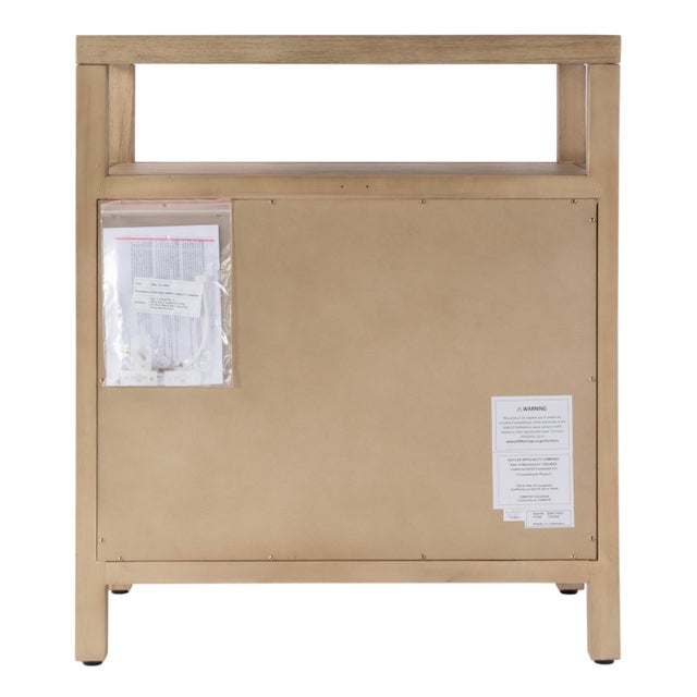 Wood Nora 27 in. W Rectangular Wood 3 Drawer Tall Nightstand with Open Shelf on Top, Light Oak For Sale - Image 7 of 10