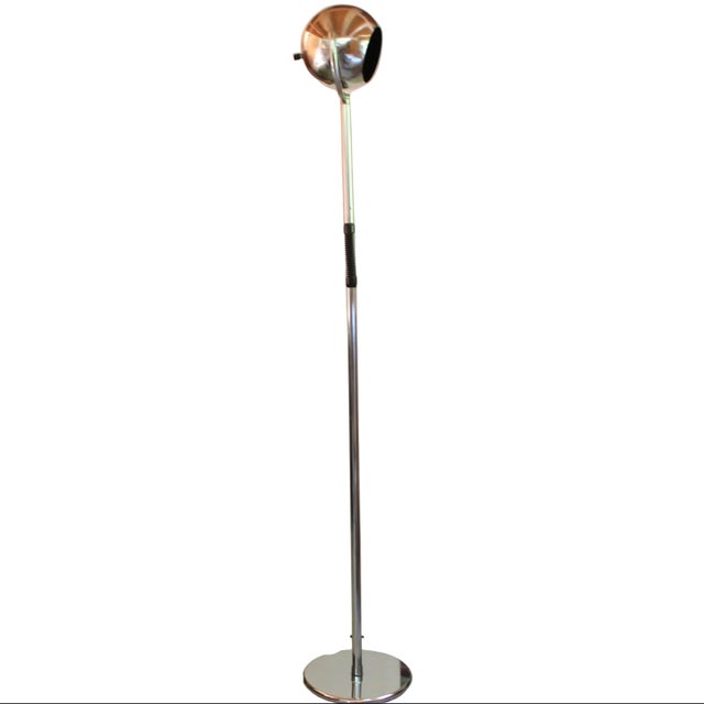 Mid-Century Modern Vintage Space Age Chrome Eyeball Floor Lamp For Sale - Image 3 of 10