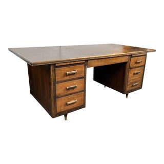 Hoosier Desk Company Mid Century Executive Desk For Sale