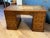 A beautiful, pure antique burl walnut desk with a leather top. It is in perfect, original condition. It has a wonderfully...